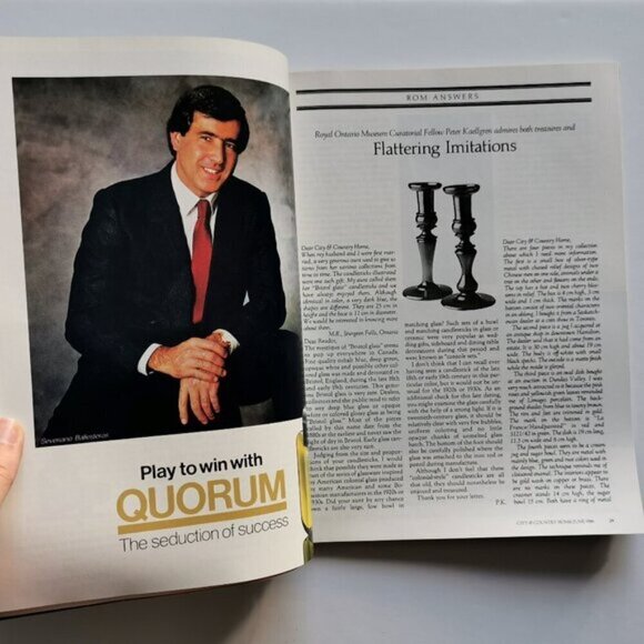 Summer 1986 City & Country Home Magazine Canadian Lifestyle Interior Design Arch - Picture 3 of 6